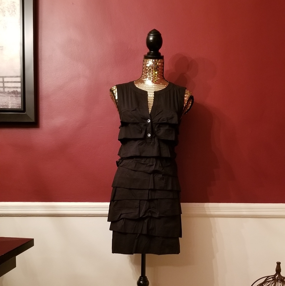 BCBGMaxazria Tiered Ruffle Dress
